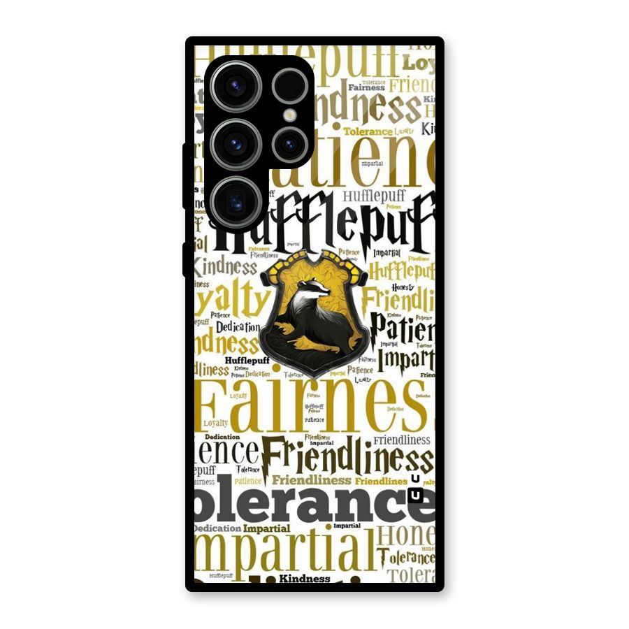 Yellow Fairness Glass Back Case for Galaxy S23 Ultra