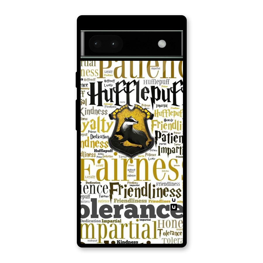 Yellow Fairness Glass Back Case for Google Pixel 6a