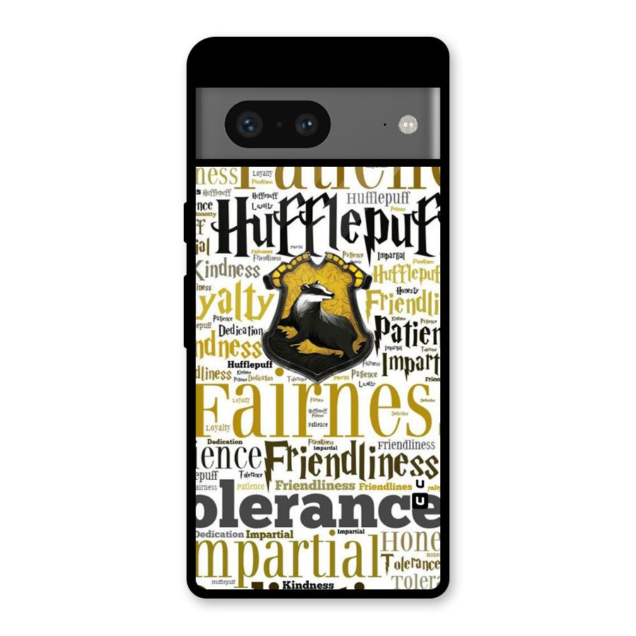 Yellow Fairness Glass Back Case for Google Pixel 7