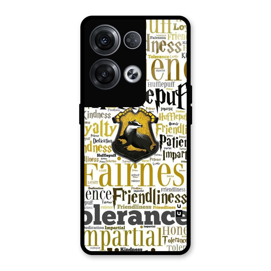 Yellow Fairness Glass Back Case for Oppo Reno8 Pro 5G