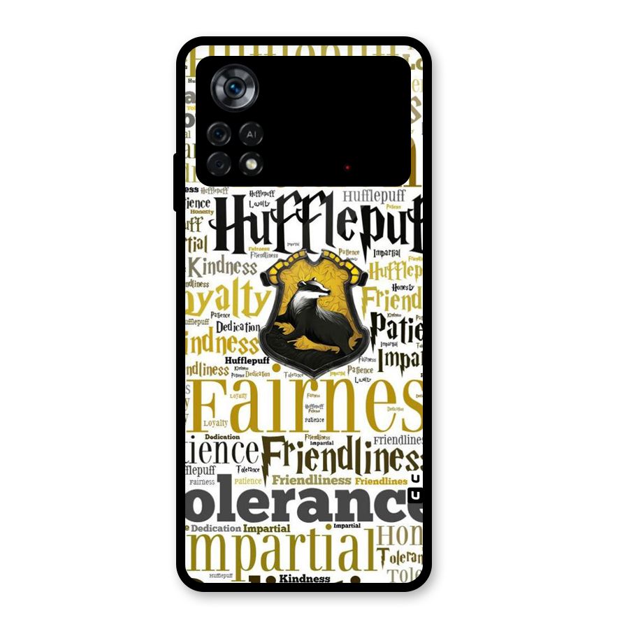 Yellow Fairness Glass Back Case for Poco X4 Pro 5G