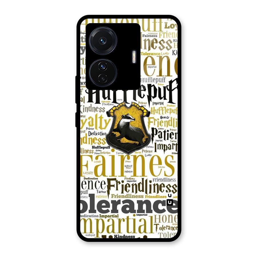 Yellow Fairness Glass Back Case for Vivo T1 Pro