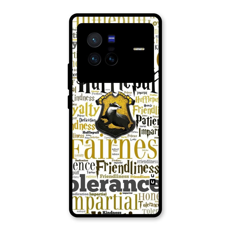 Yellow Fairness Glass Back Case for Vivo X80