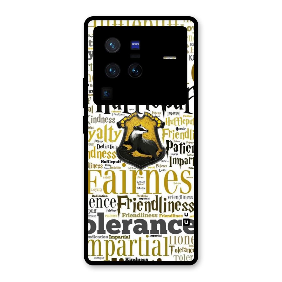 Yellow Fairness Glass Back Case for Vivo X80 Pro