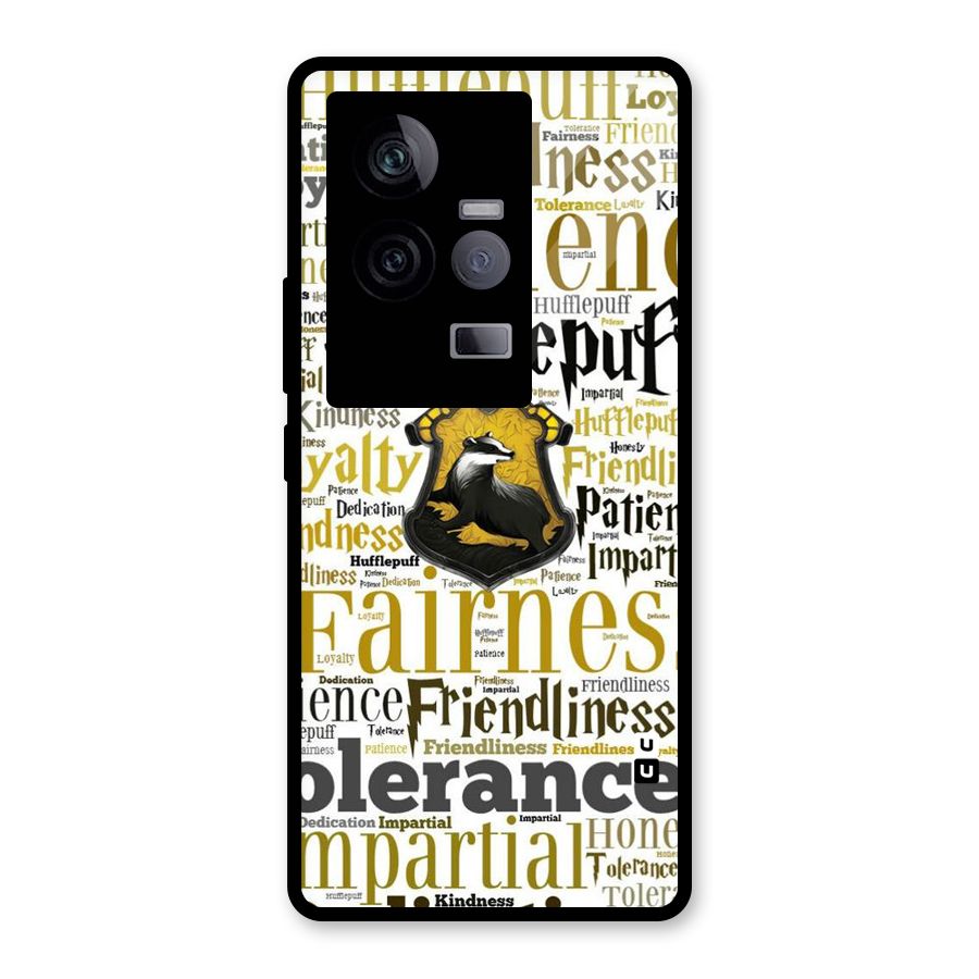 Yellow Fairness Glass Back Case for Vivo iQOO 11 5G