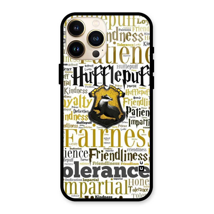 Yellow Fairness Glass Back Case for iPhone 13 Pro Max