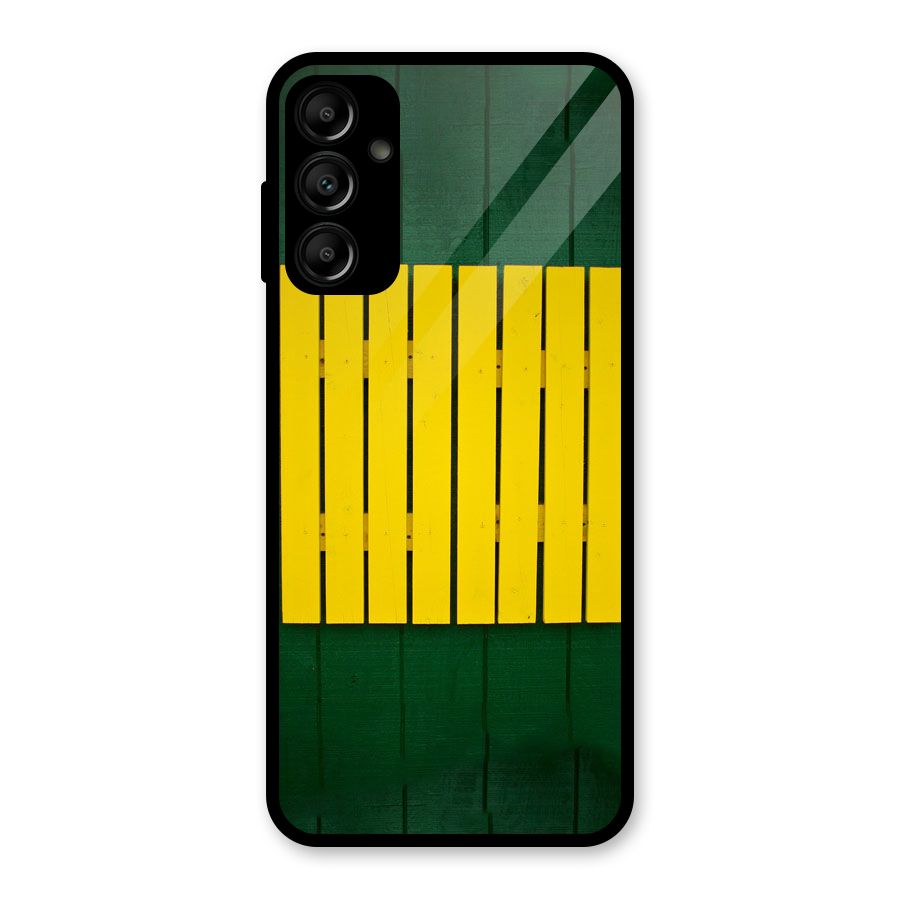 Yellow Fence Glass Back Case for Galaxy A14 5G