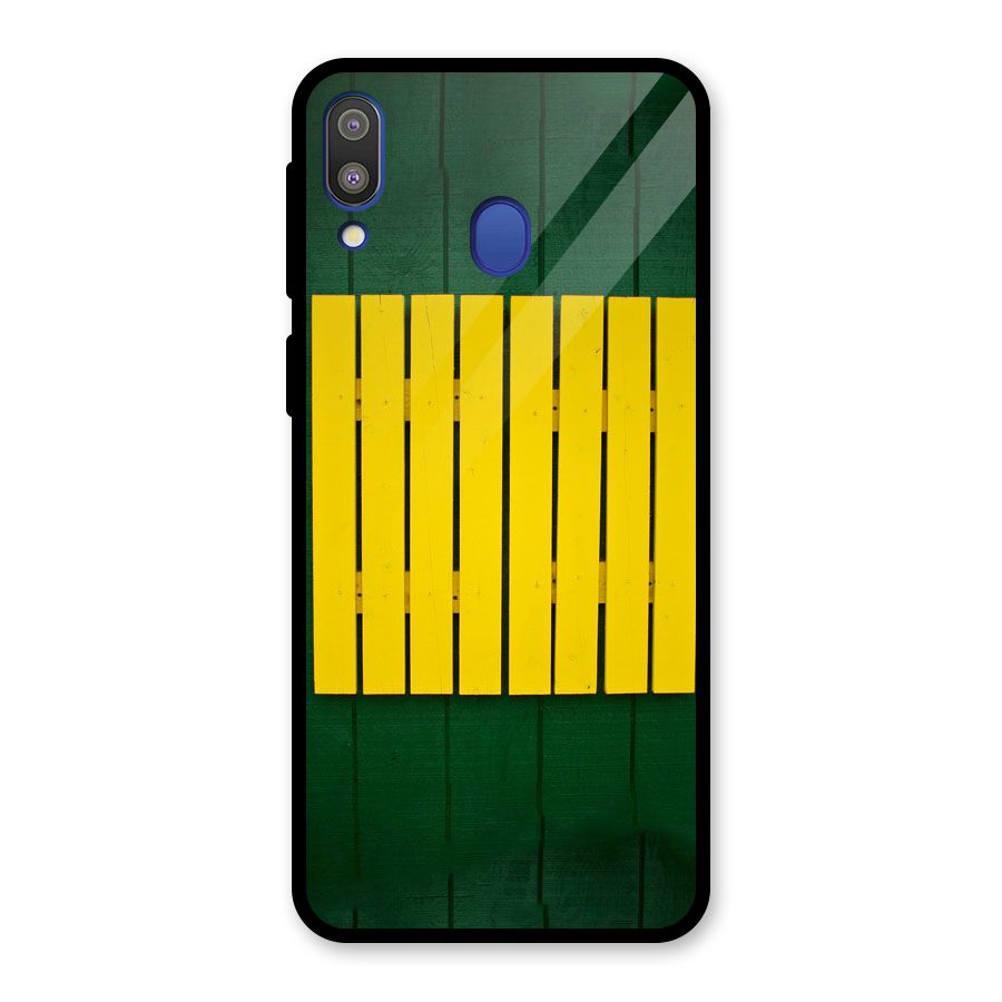 Yellow Fence Glass Back Case for Galaxy M20
