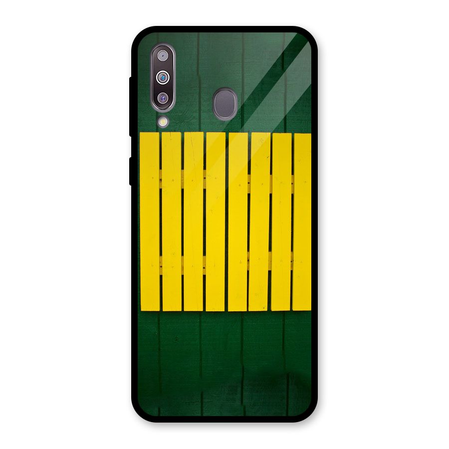 Yellow Fence Glass Back Case for Galaxy M30