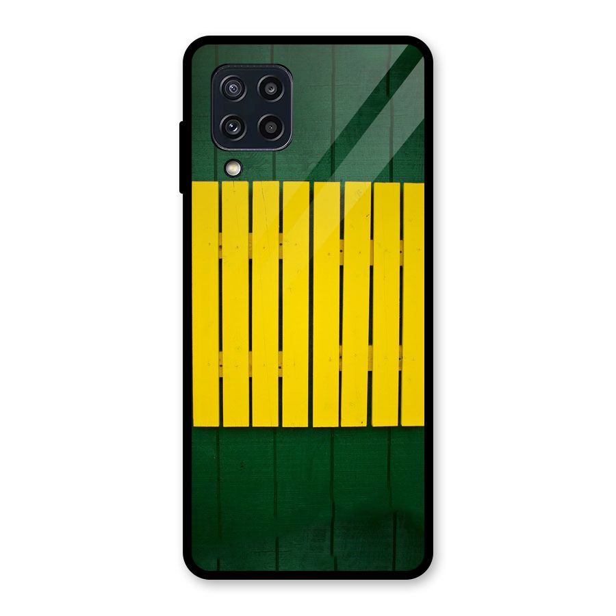 Yellow Fence Glass Back Case for Galaxy M32
