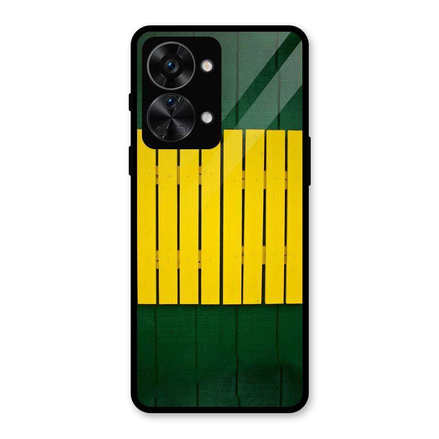 Yellow Fence Glass Back Case for OnePlus Nord 2T