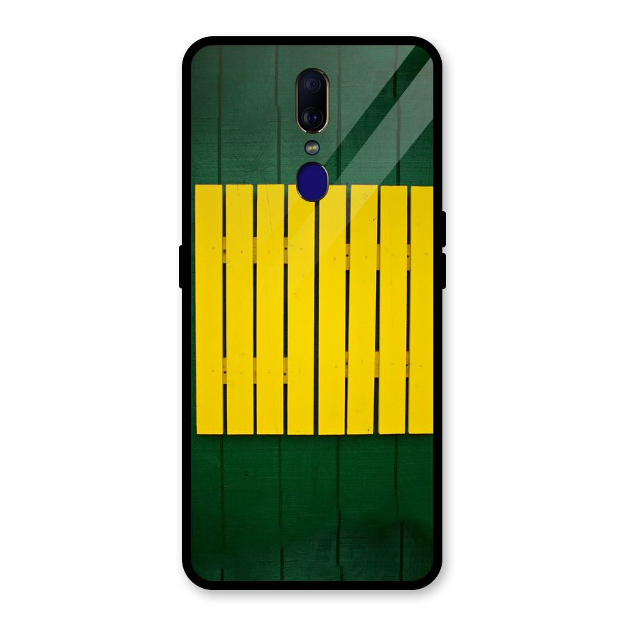 Yellow Fence Glass Back Case for Oppo F11