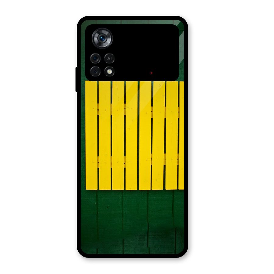 Yellow Fence Glass Back Case for Poco X4 Pro 5G