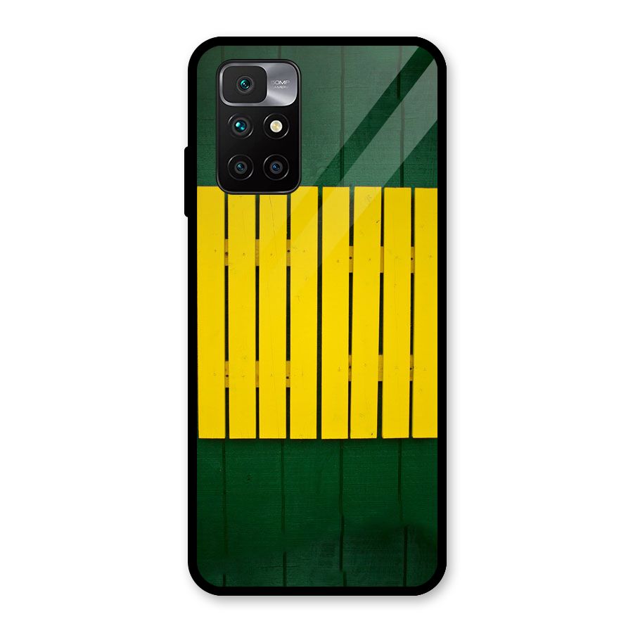 Yellow Fence Glass Back Case for Redmi 10 Prime