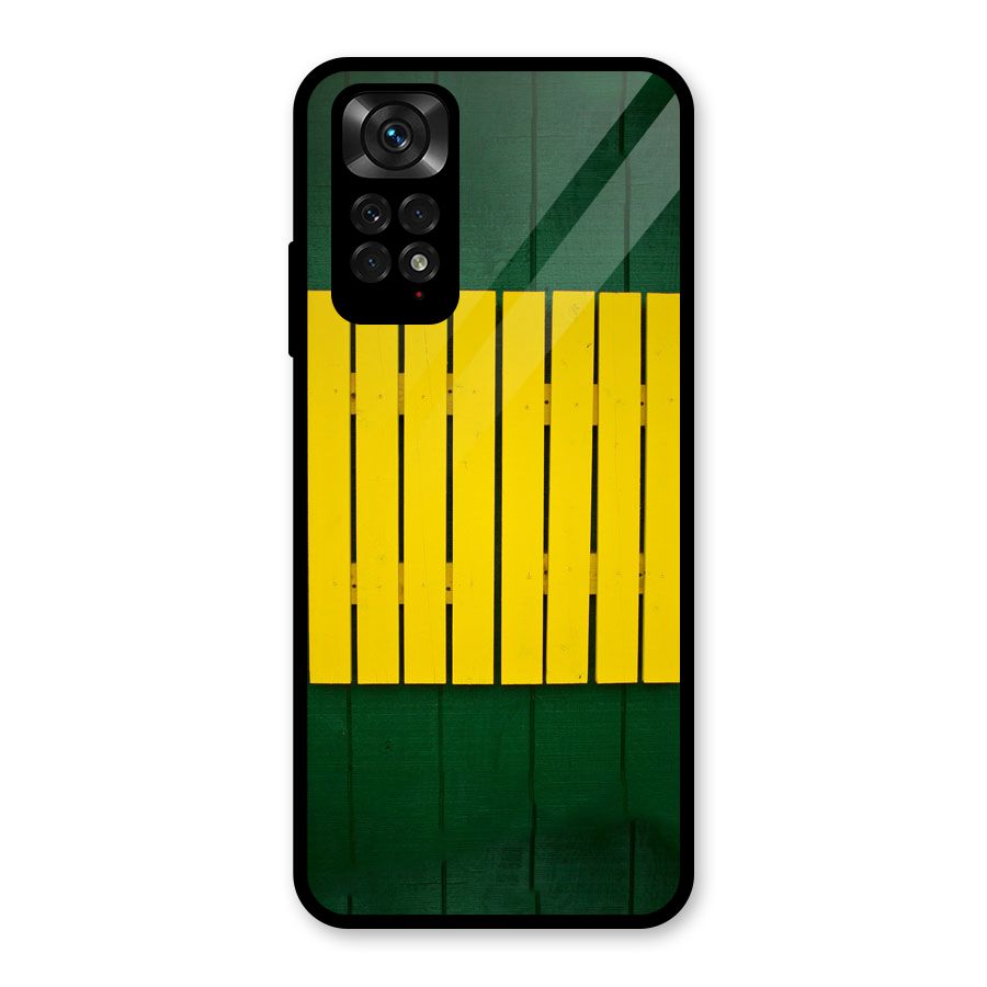 Yellow Fence Glass Back Case for Redmi Note 11