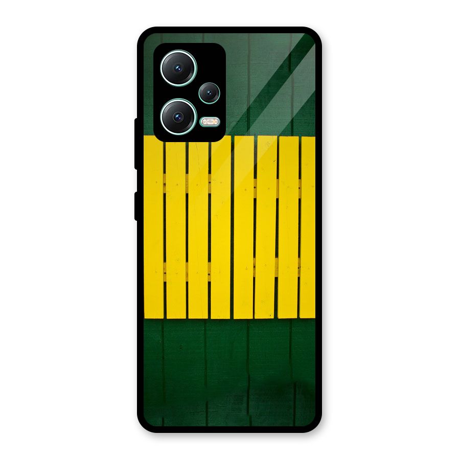 Yellow Fence Glass Back Case for Redmi Note 12 5G