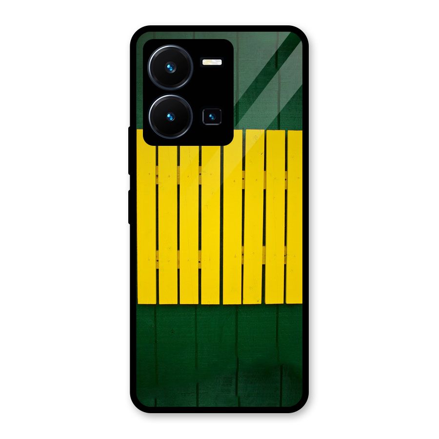 Yellow Fence Glass Back Case for Vivo Y35