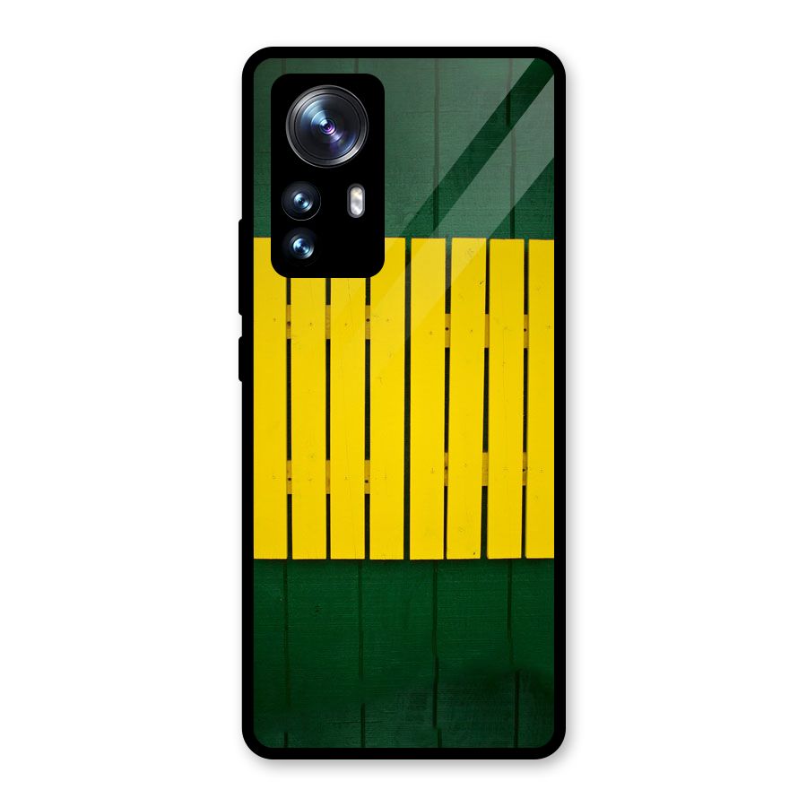Yellow Fence Glass Back Case for Xiaomi 12 Pro