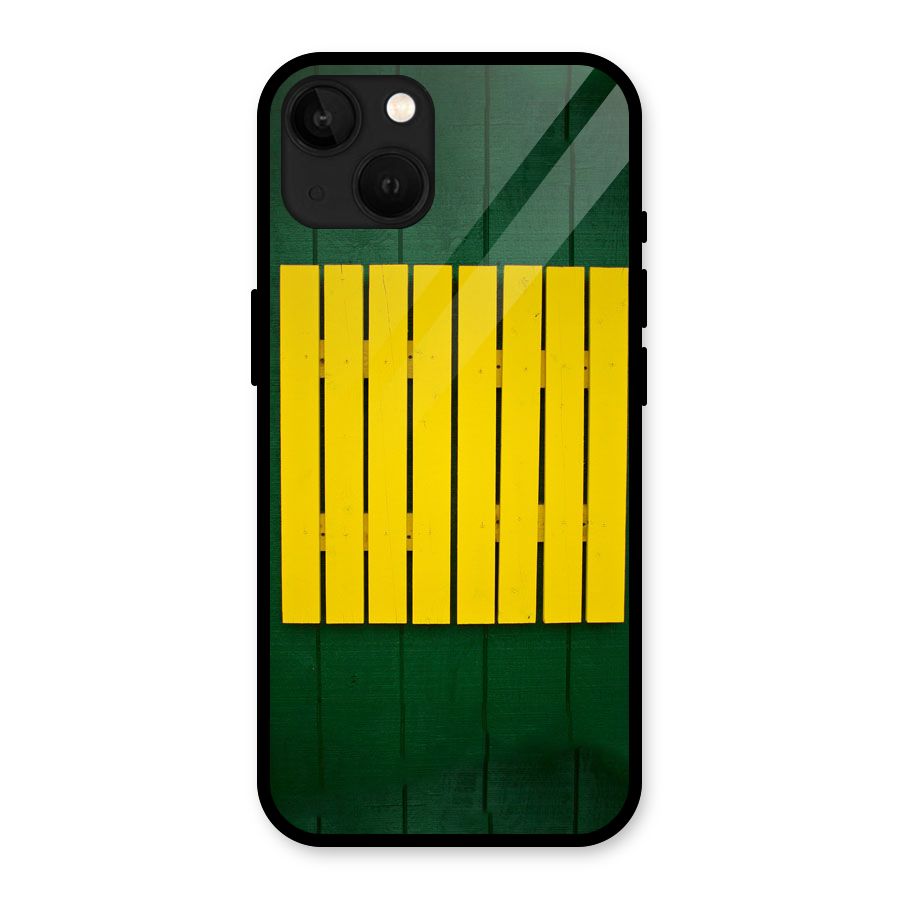 Yellow Fence Glass Back Case for iPhone 13