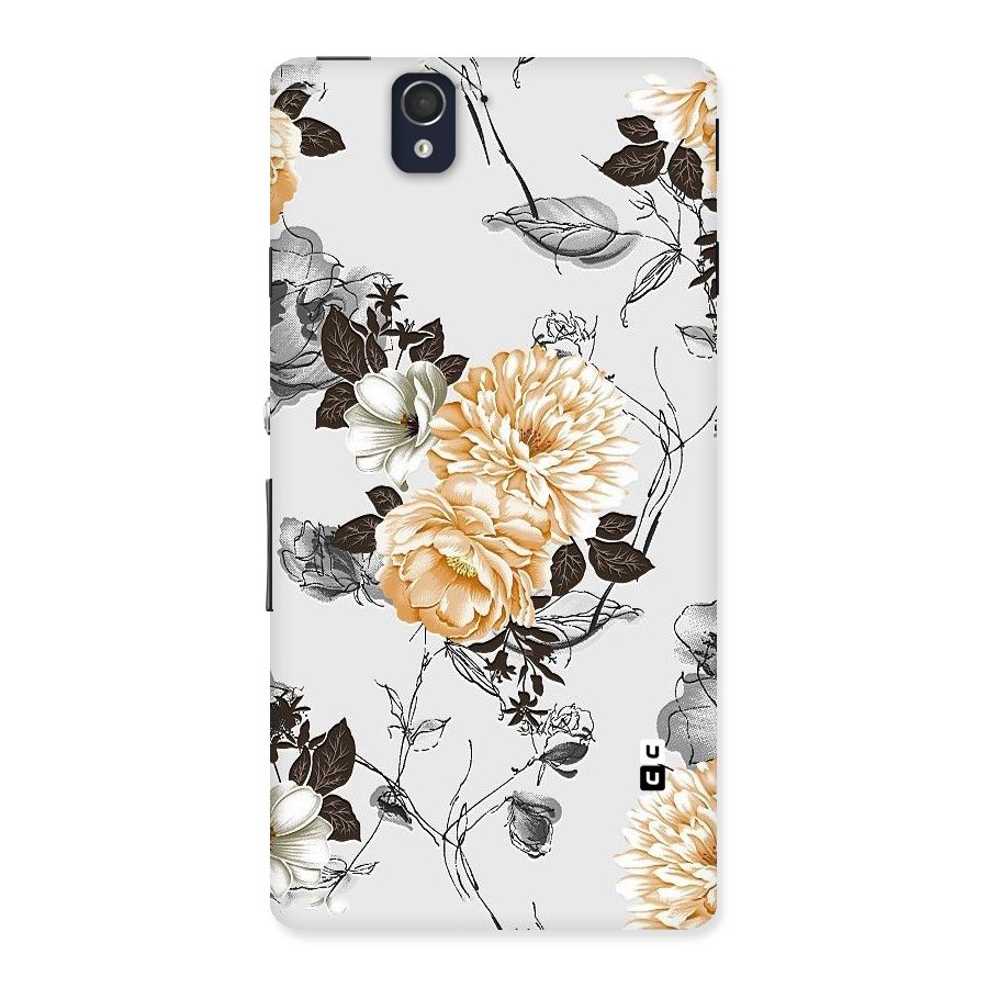Yellow Floral Back Case for Sony Xperia Z