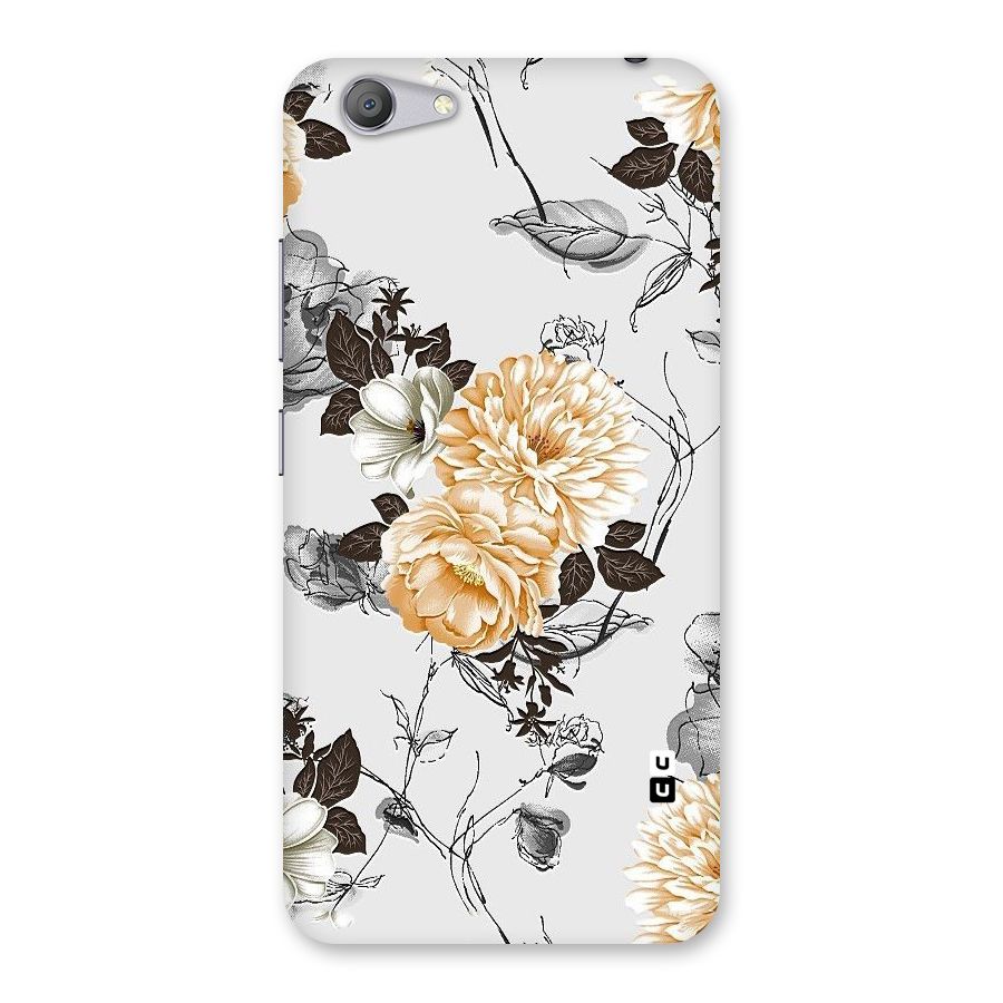 Yellow Floral Back Case for Vivo Y53