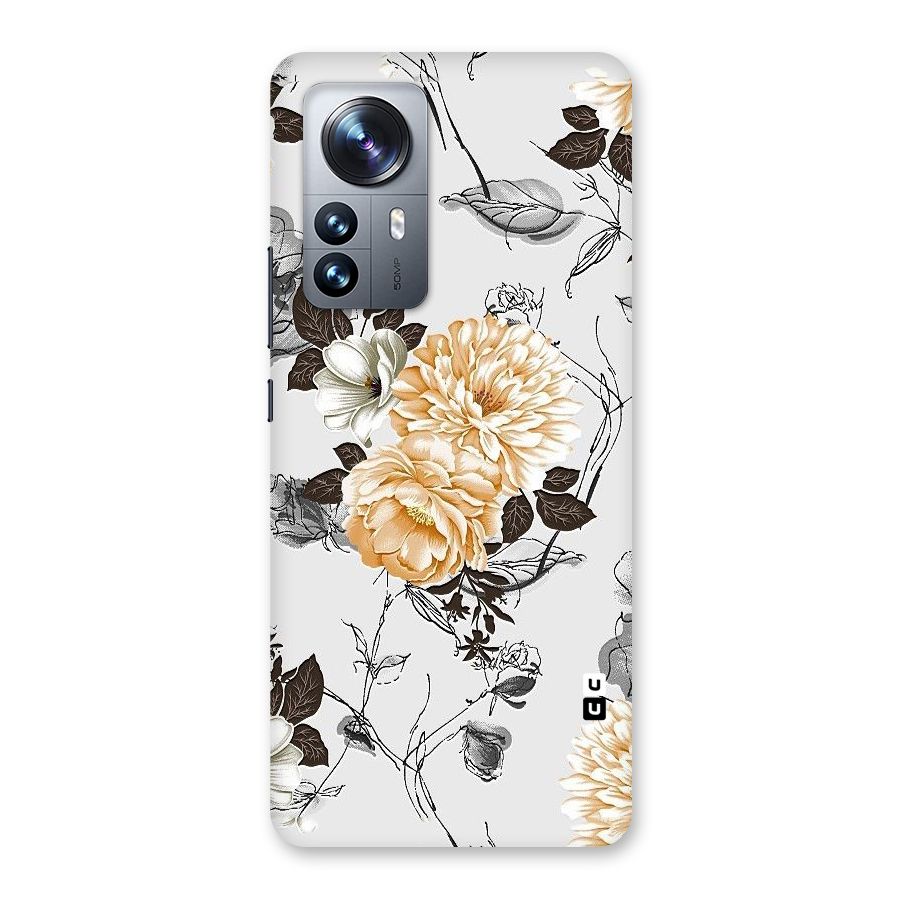 Yellow Floral Back Case for Xiaomi 12 Pro