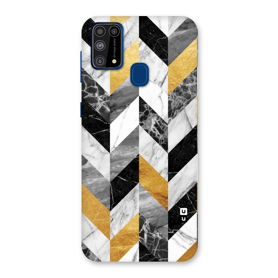 Yellow Grey Marble Back Case for Galaxy F41