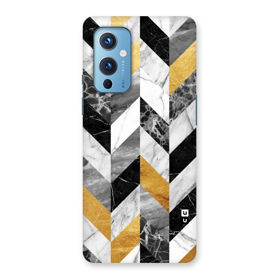 Yellow Grey Marble Back Case for OnePlus 9