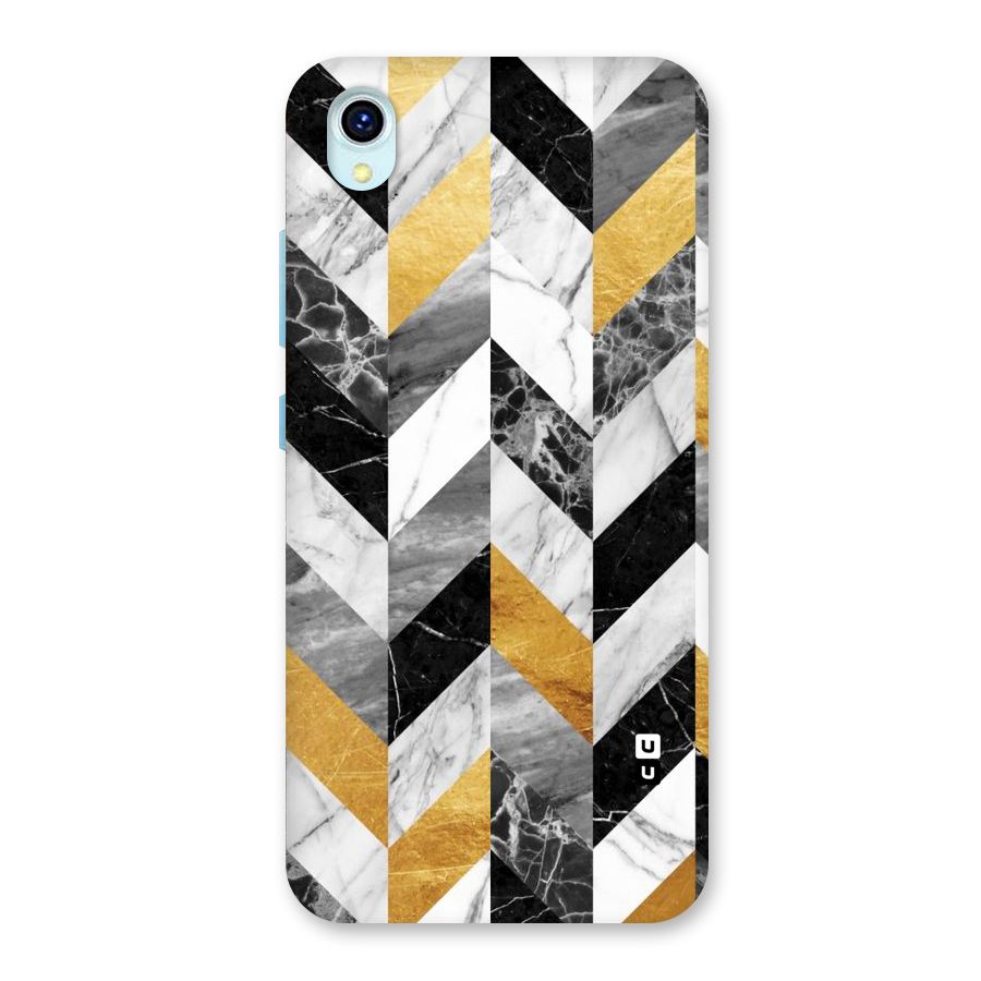 Yellow Grey Marble Back Case for Vivo Y1s