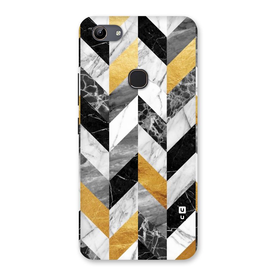 Yellow Grey Marble Back Case for Vivo Y81