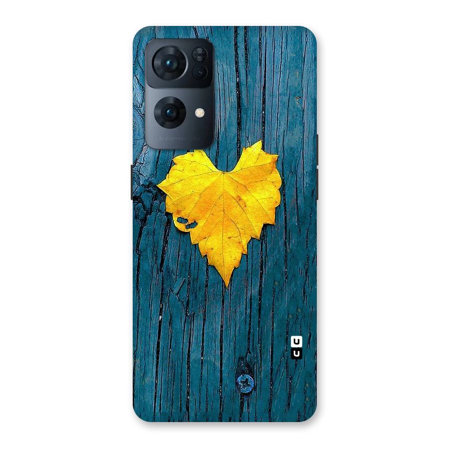 Yellow Leaf Back Case for Oppo Reno7 Pro 5G
