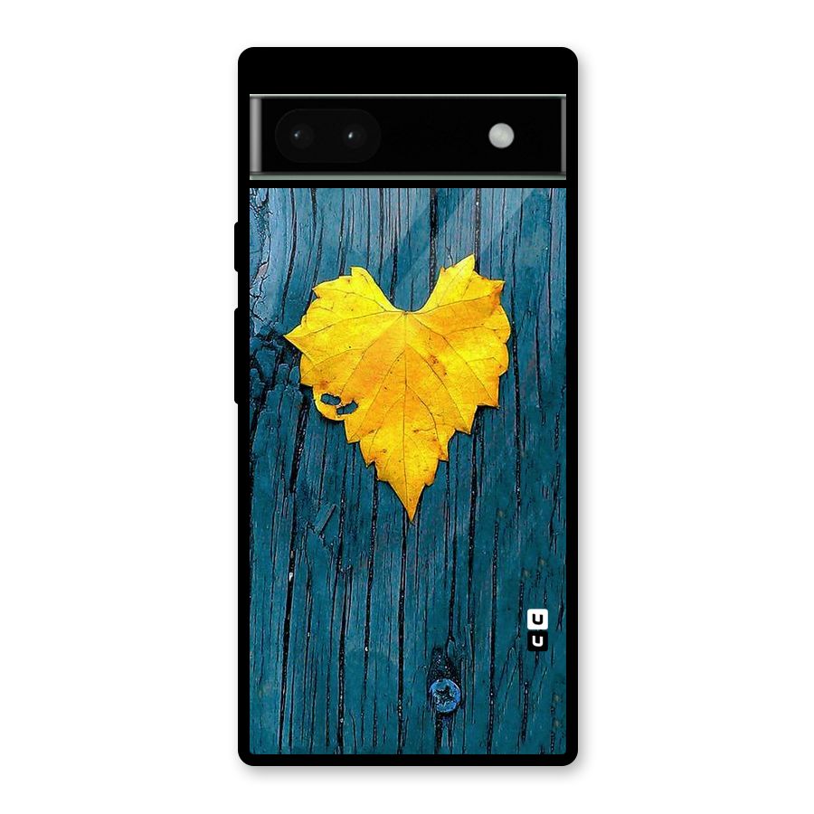 Yellow Leaf Glass Back Case for Google Pixel 6a