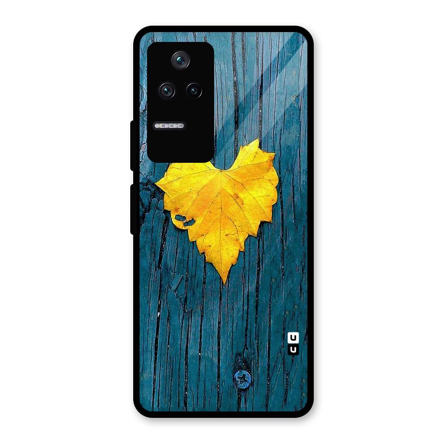 Yellow Leaf Glass Back Case for Poco F4 5G