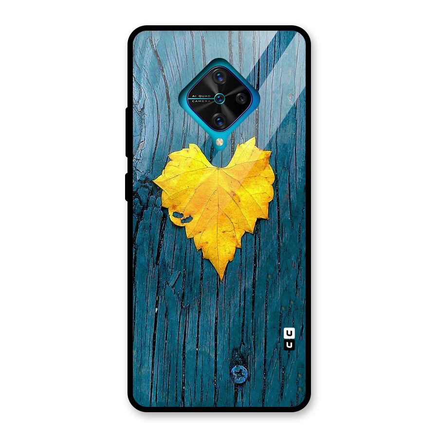 Yellow Leaf Glass Back Case for Vivo S1 Pro
