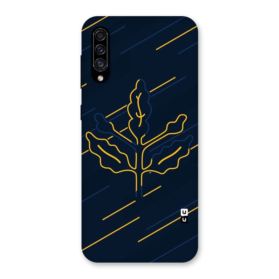 Yellow Leaf Line Back Case for Galaxy A30s