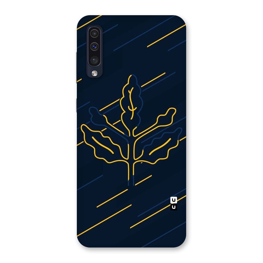 Yellow Leaf Line Back Case for Galaxy A50s
