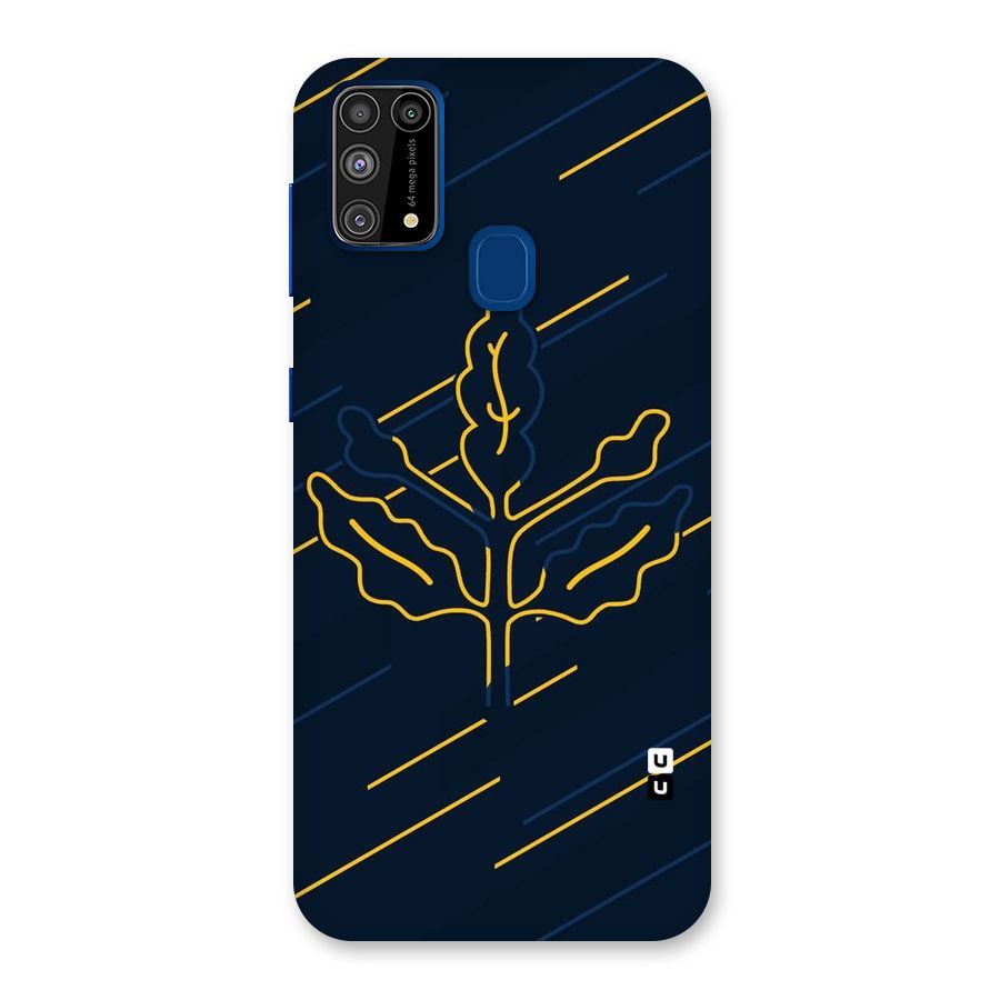 Yellow Leaf Line Back Case for Galaxy M31