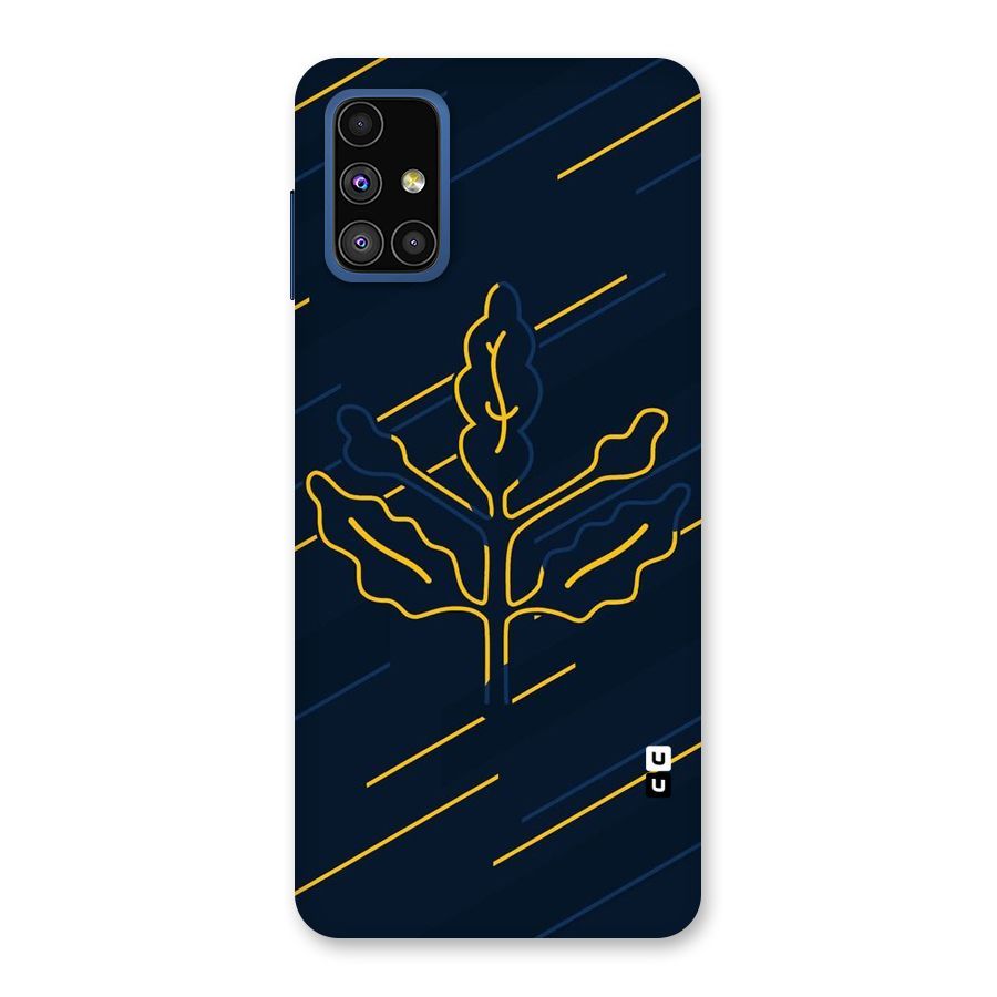 Yellow Leaf Line Back Case for Galaxy M51