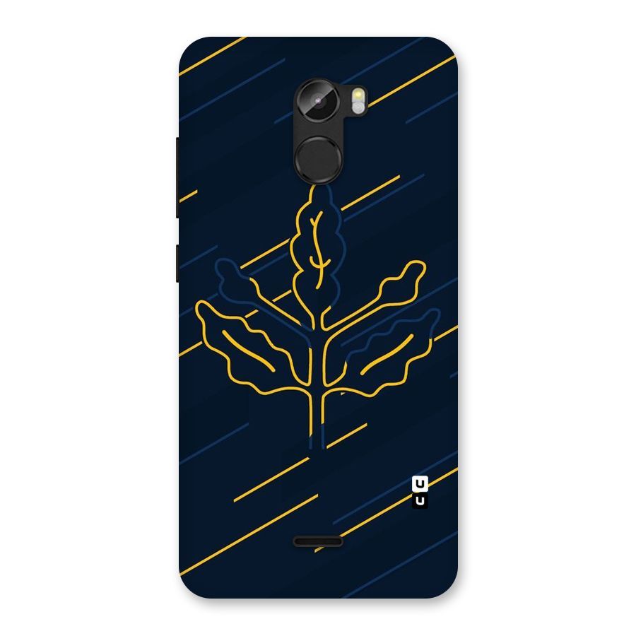 Yellow Leaf Line Back Case for Gionee X1