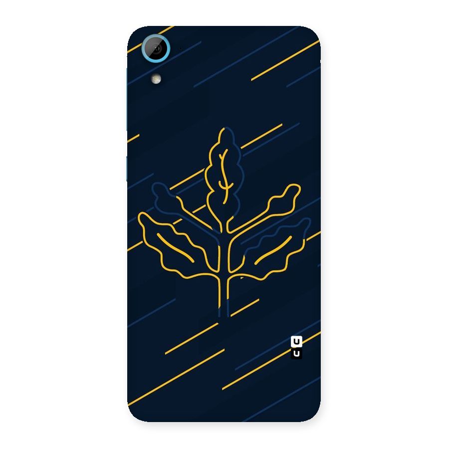 Yellow Leaf Line Back Case for HTC Desire 826