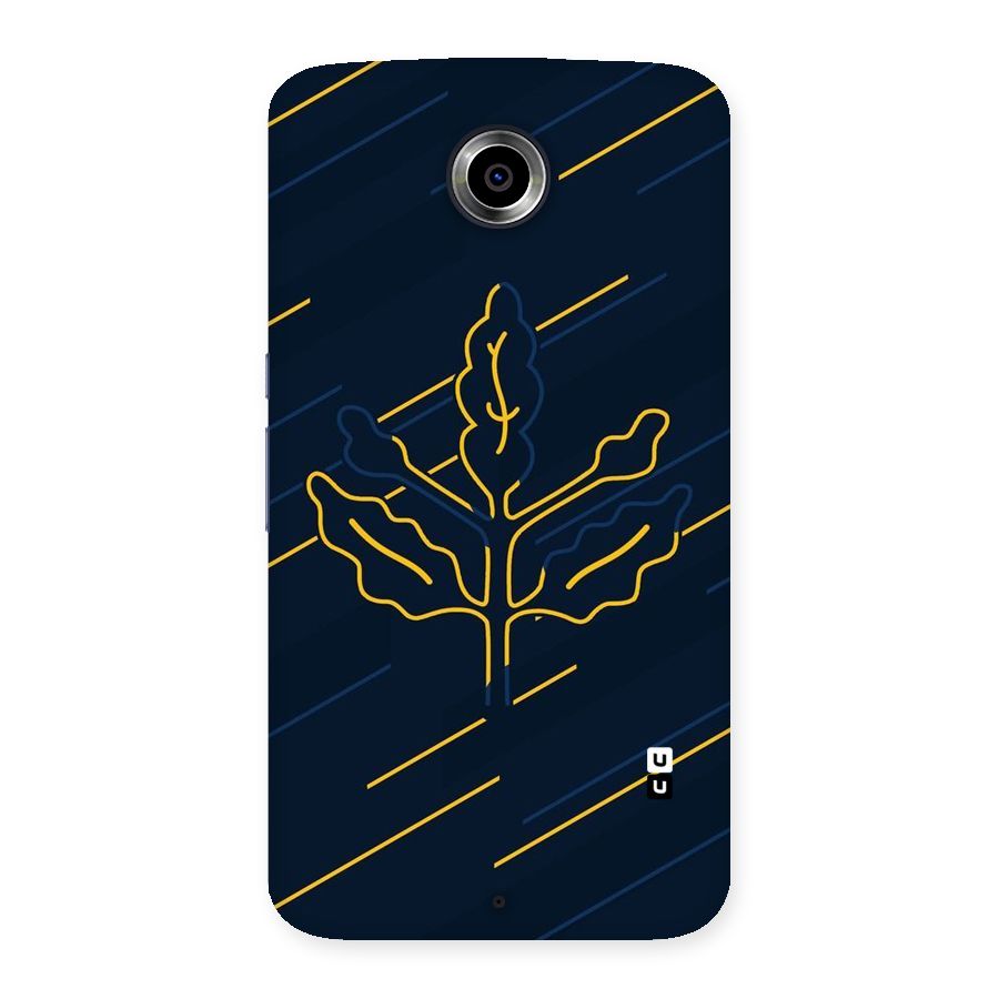 Yellow Leaf Line Back Case for Nexsus 6