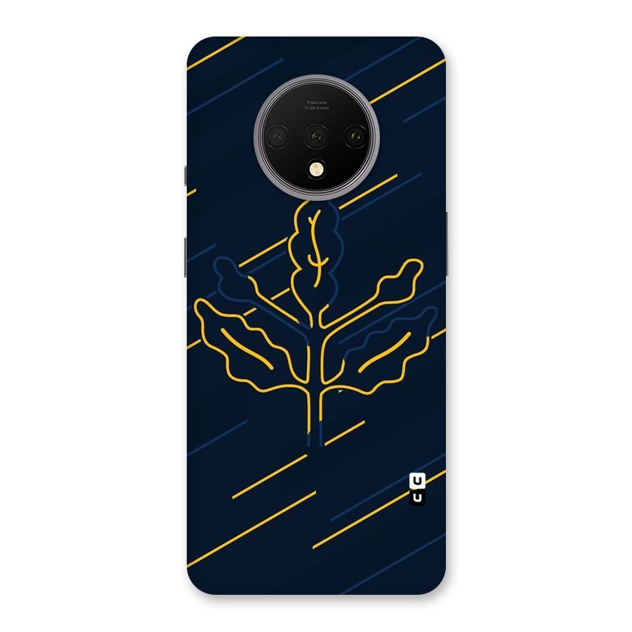 Yellow Leaf Line Back Case for OnePlus 7T