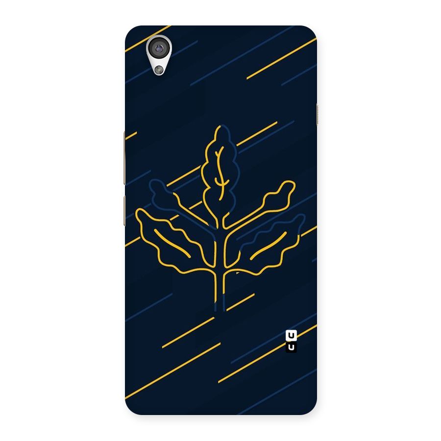 Yellow Leaf Line Back Case for OnePlus X