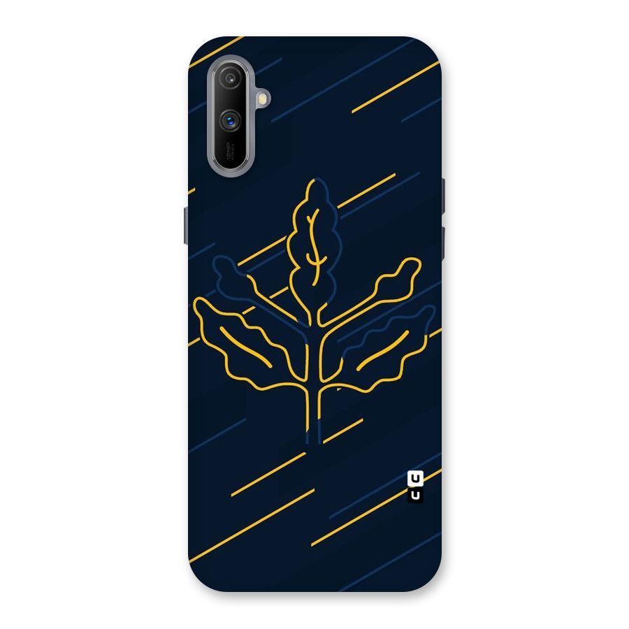 Yellow Leaf Line Back Case for Realme C3
