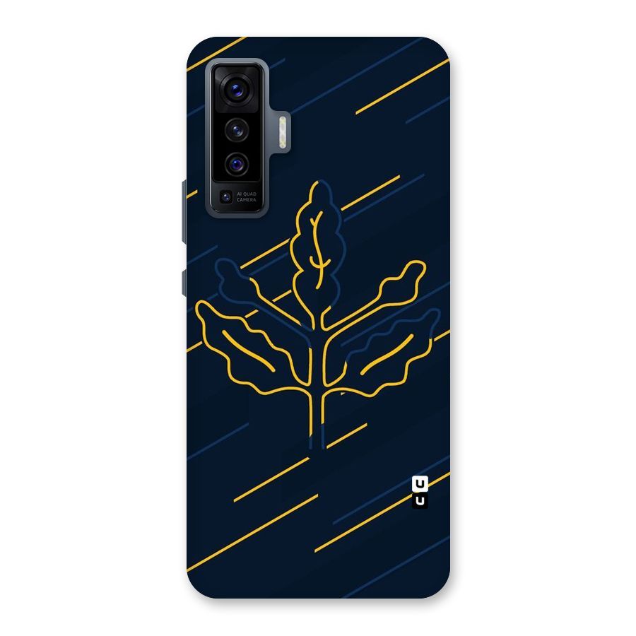 Yellow Leaf Line Back Case for Vivo X50