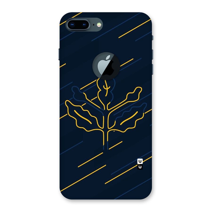 Yellow Leaf Line Back Case for iPhone 7 Plus Logo Cut
