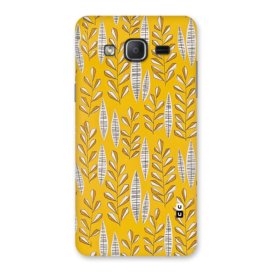 Yellow Leaf Pattern Back Case for Galaxy On7 2015