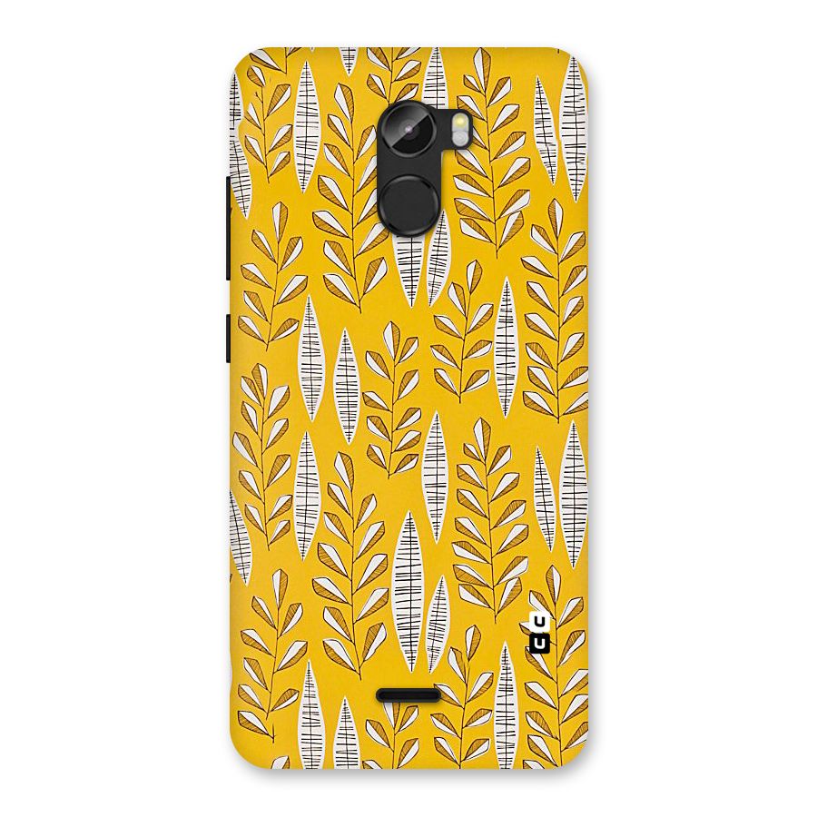 Yellow Leaf Pattern Back Case for Gionee X1