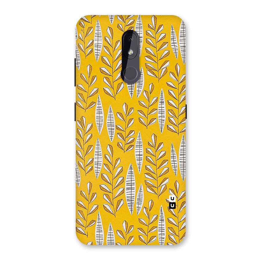 Yellow Leaf Pattern Back Case for Nokia 3.2