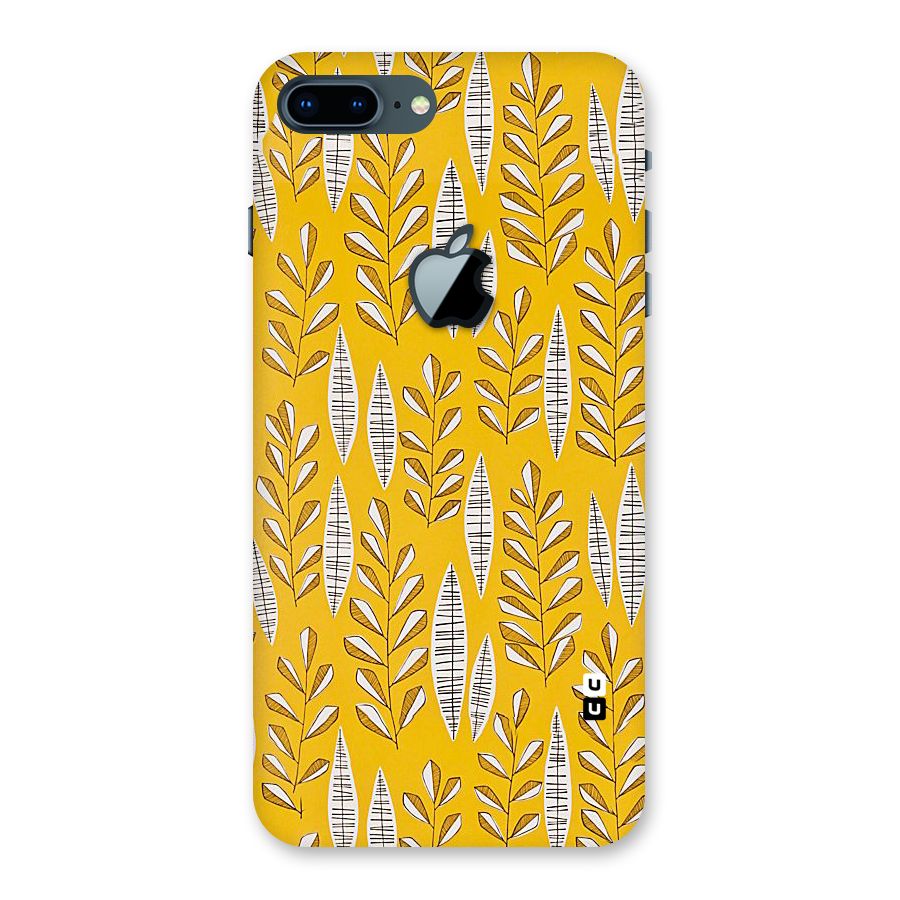 Yellow Leaf Pattern Back Case for iPhone 7 Plus Apple Cut